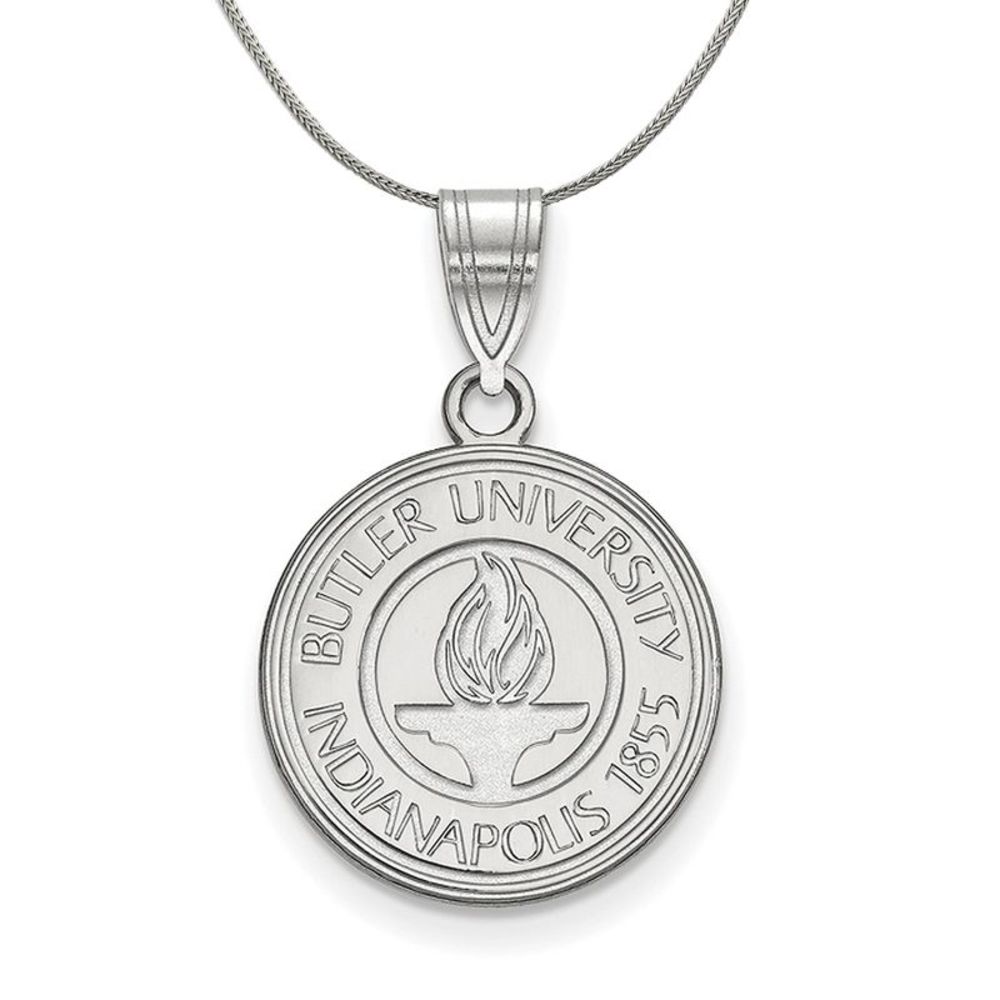Sterling Silver Butler U Medium Crest Pendant Necklace - 16 Inch